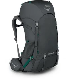 Voorkant 43 Osprey Renn Backpack - 50 Liter - Donkergrijs